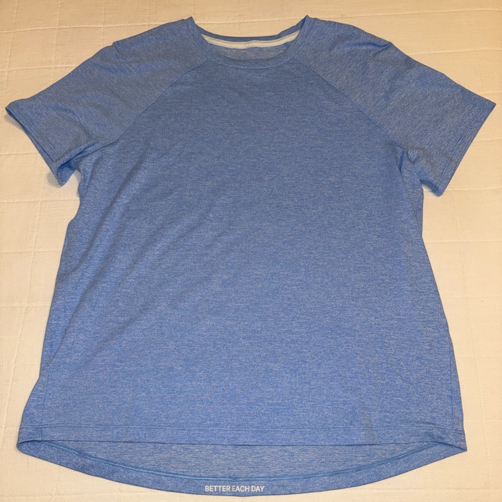 Lululemon License to Train Classic-Fit T-Shirt - Heathered Aero Blue - Size 8